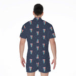 Gay Pride Tongue Pattern Print Men's Rompers