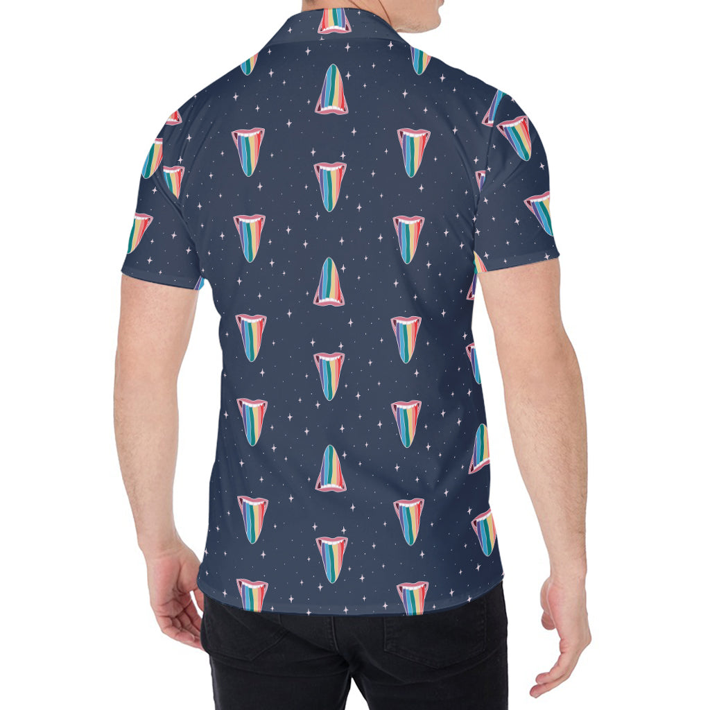 Gay Pride Tongue Pattern Print Men's Shirt