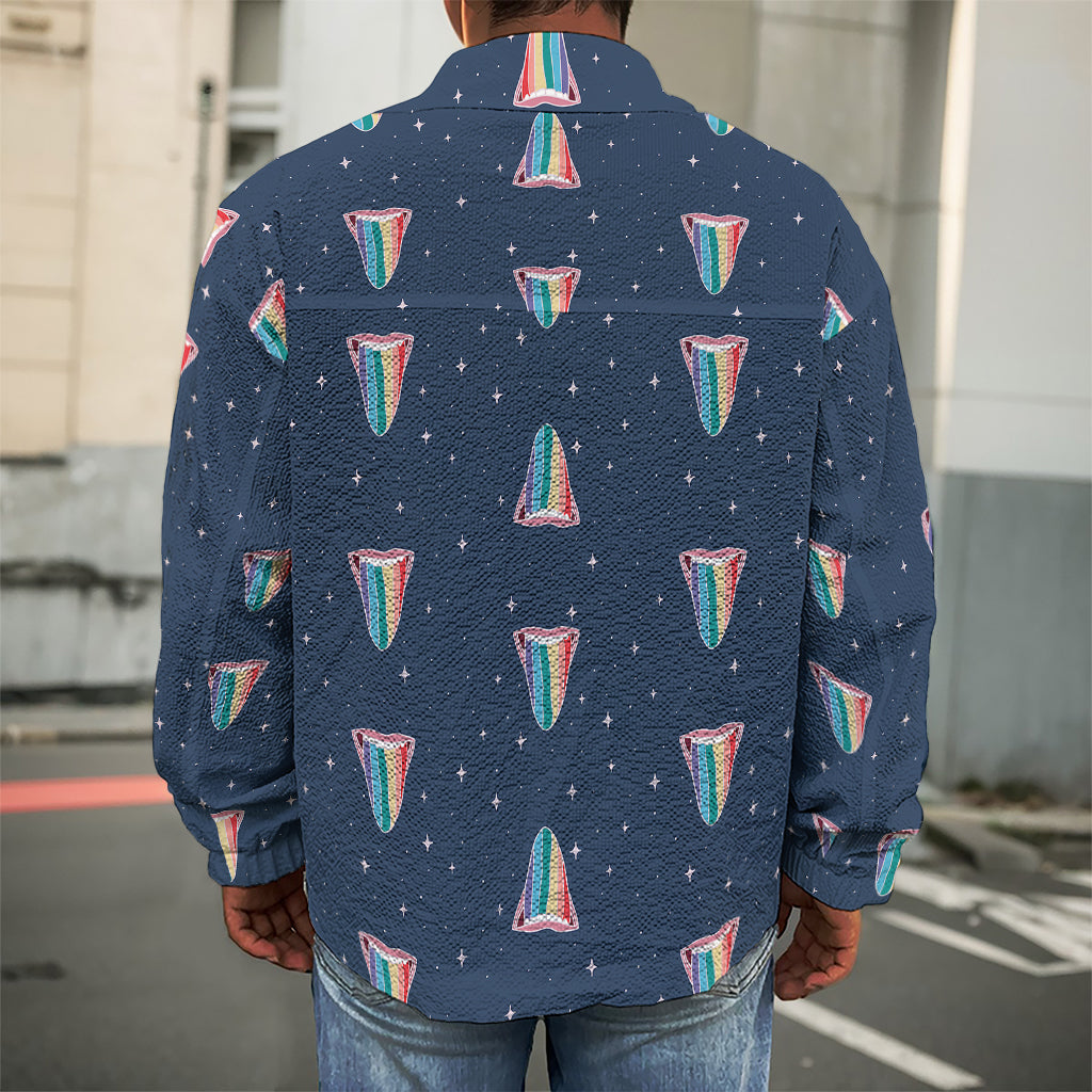 Gay Pride Tongue Pattern Print Men's Shirt Jacket