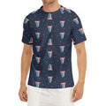 Gay Pride Tongue Pattern Print Men's Short Sleeve Rash Guard