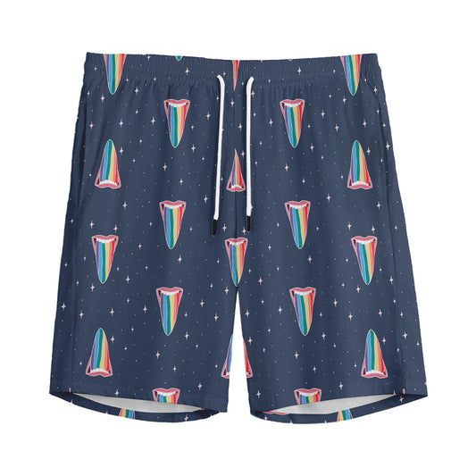 Gay Pride Tongue Pattern Print Men's Sports Shorts