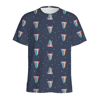 Gay Pride Tongue Pattern Print Men's Sports T-Shirt