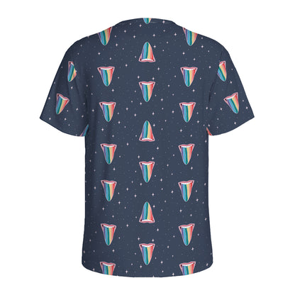 Gay Pride Tongue Pattern Print Men's Sports T-Shirt