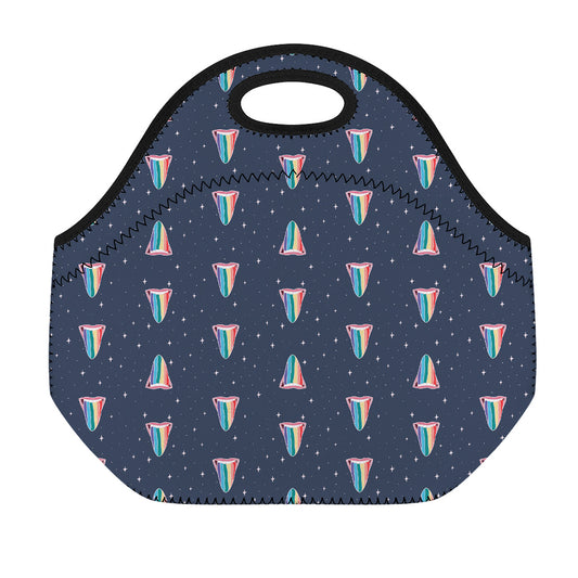 Gay Pride Tongue Pattern Print Neoprene Lunch Bag