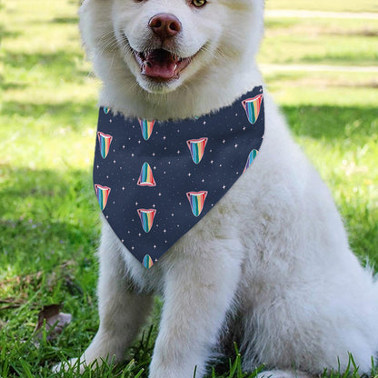 Gay Pride Tongue Pattern Print Over The Collar Dog Bandana