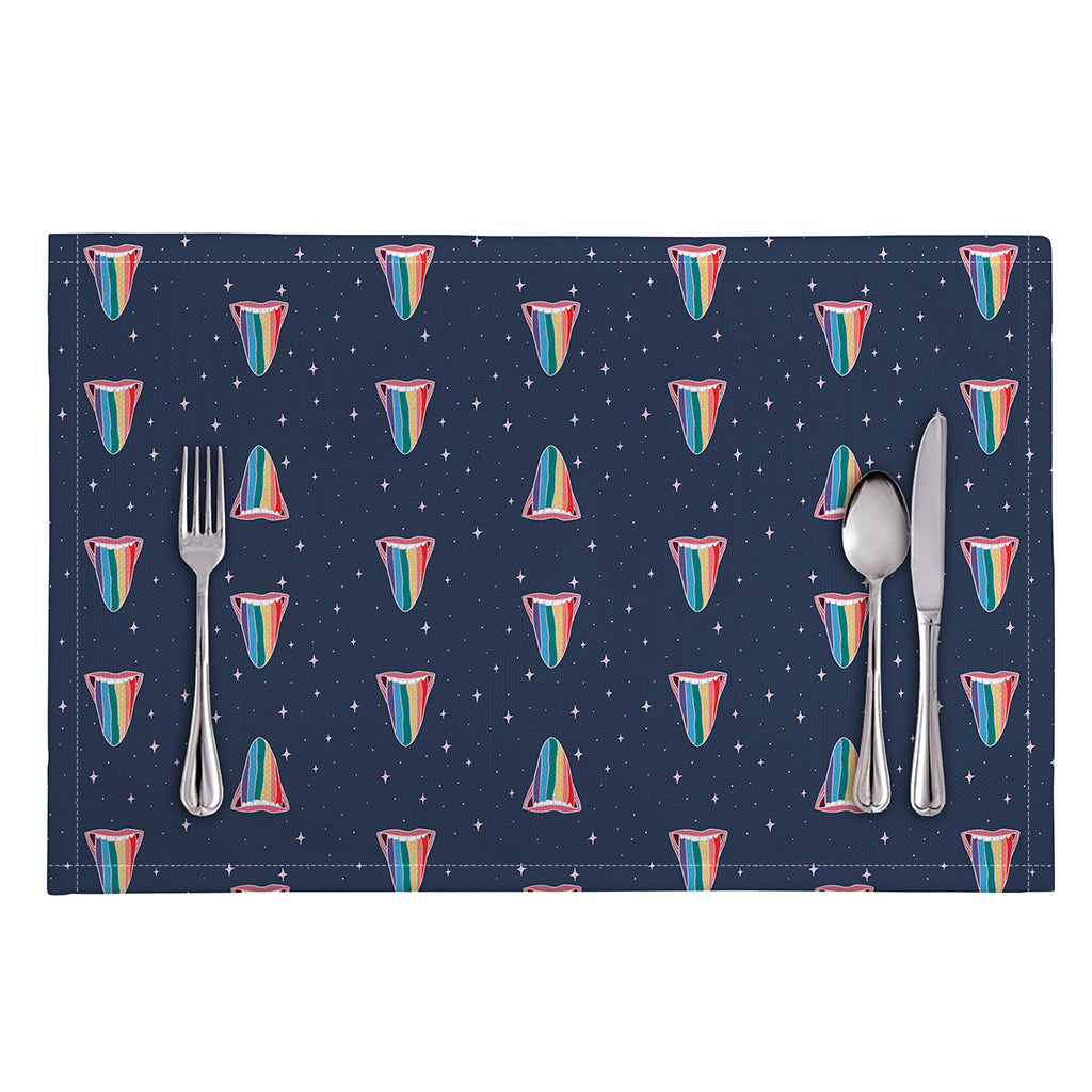 Gay Pride Tongue Pattern Print Placemat