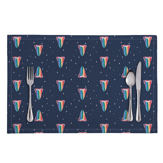 Gay Pride Tongue Pattern Print Placemat