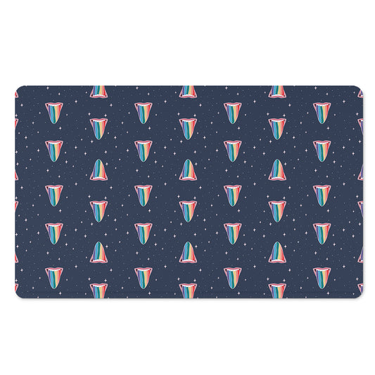 Gay Pride Tongue Pattern Print Polyester Doormat