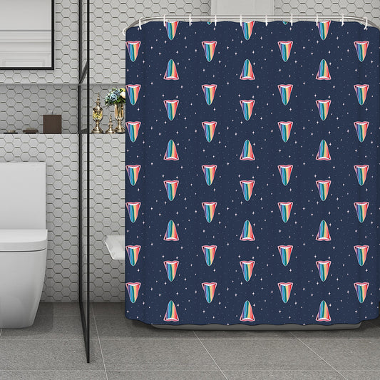 Gay Pride Tongue Pattern Print Polyester Shower Curtain