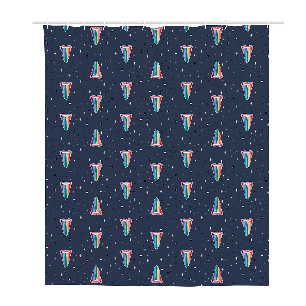 Gay Pride Tongue Pattern Print Polyester Shower Curtain