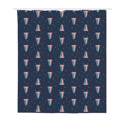 Gay Pride Tongue Pattern Print Polyester Shower Curtain