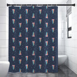 Gay Pride Tongue Pattern Print Premium Shower Curtain