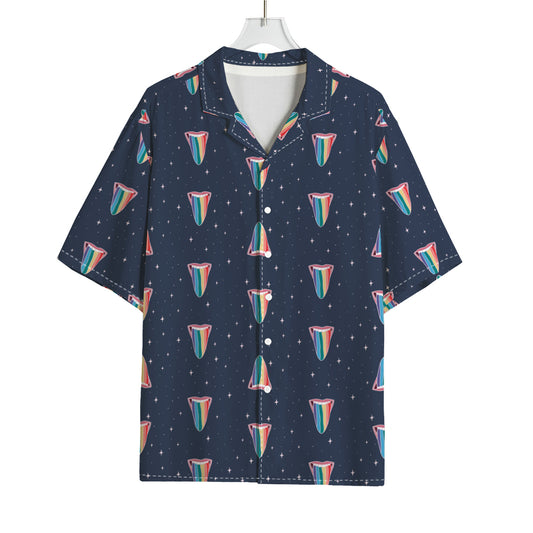 Gay Pride Tongue Pattern Print Rayon Hawaiian Shirt