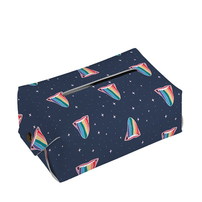 Gay Pride Tongue Pattern Print Rectangle Tissue Box Cover