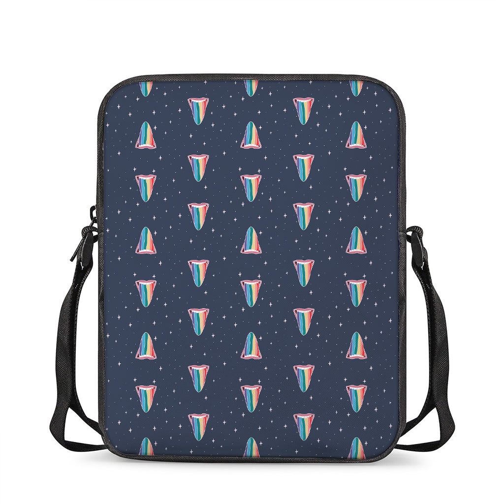 Gay Pride Tongue Pattern Print Rectangular Crossbody Bag