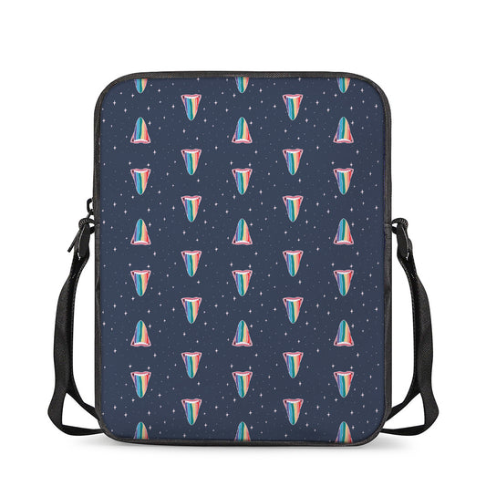 Gay Pride Tongue Pattern Print Rectangular Crossbody Bag