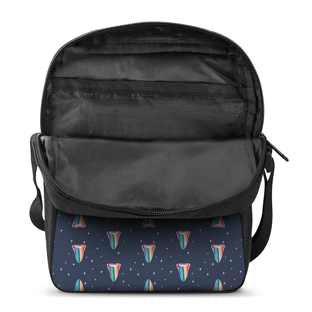 Gay Pride Tongue Pattern Print Rectangular Crossbody Bag