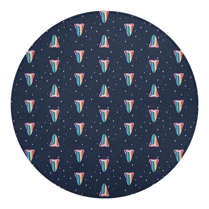 Gay Pride Tongue Pattern Print Round Blanket