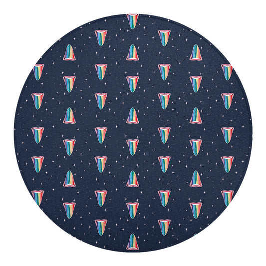 Gay Pride Tongue Pattern Print Round Blanket
