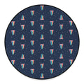 Gay Pride Tongue Pattern Print Round Floor Mat