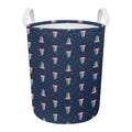 Gay Pride Tongue Pattern Print Round Laundry Basket