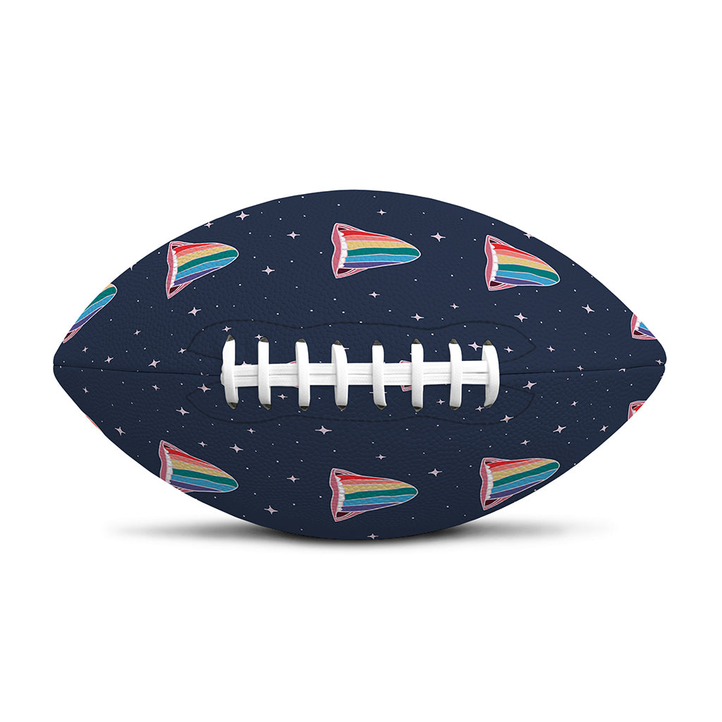 Gay Pride Tongue Pattern Print Rugby Ball