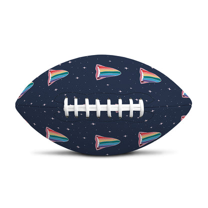Gay Pride Tongue Pattern Print Rugby Ball