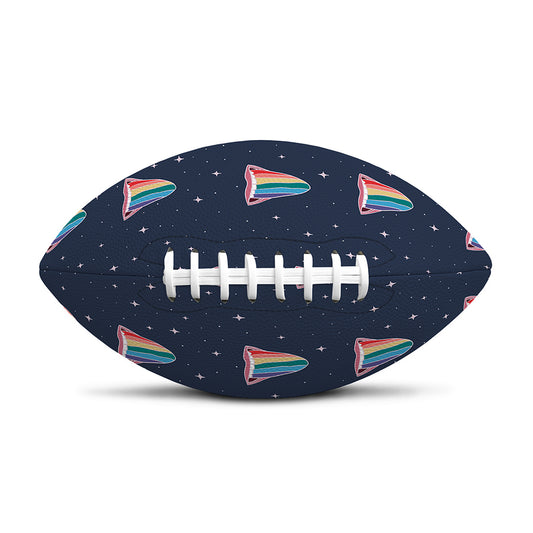 Gay Pride Tongue Pattern Print Rugby Ball