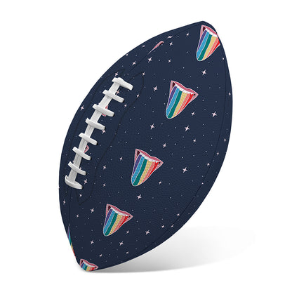 Gay Pride Tongue Pattern Print Rugby Ball