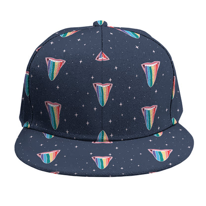 Gay Pride Tongue Pattern Print Snapback Cap