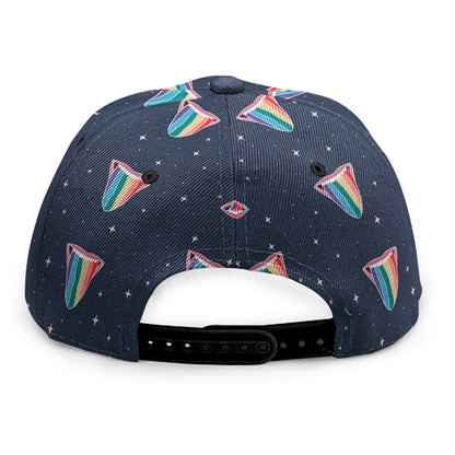 Gay Pride Tongue Pattern Print Snapback Cap