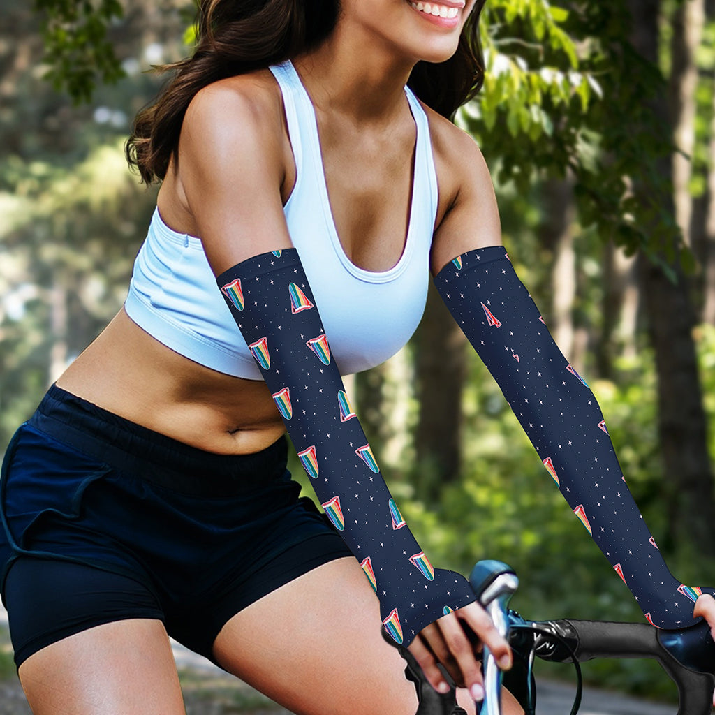 Gay Pride Tongue Pattern Print Sun Protection Arm Sleeves