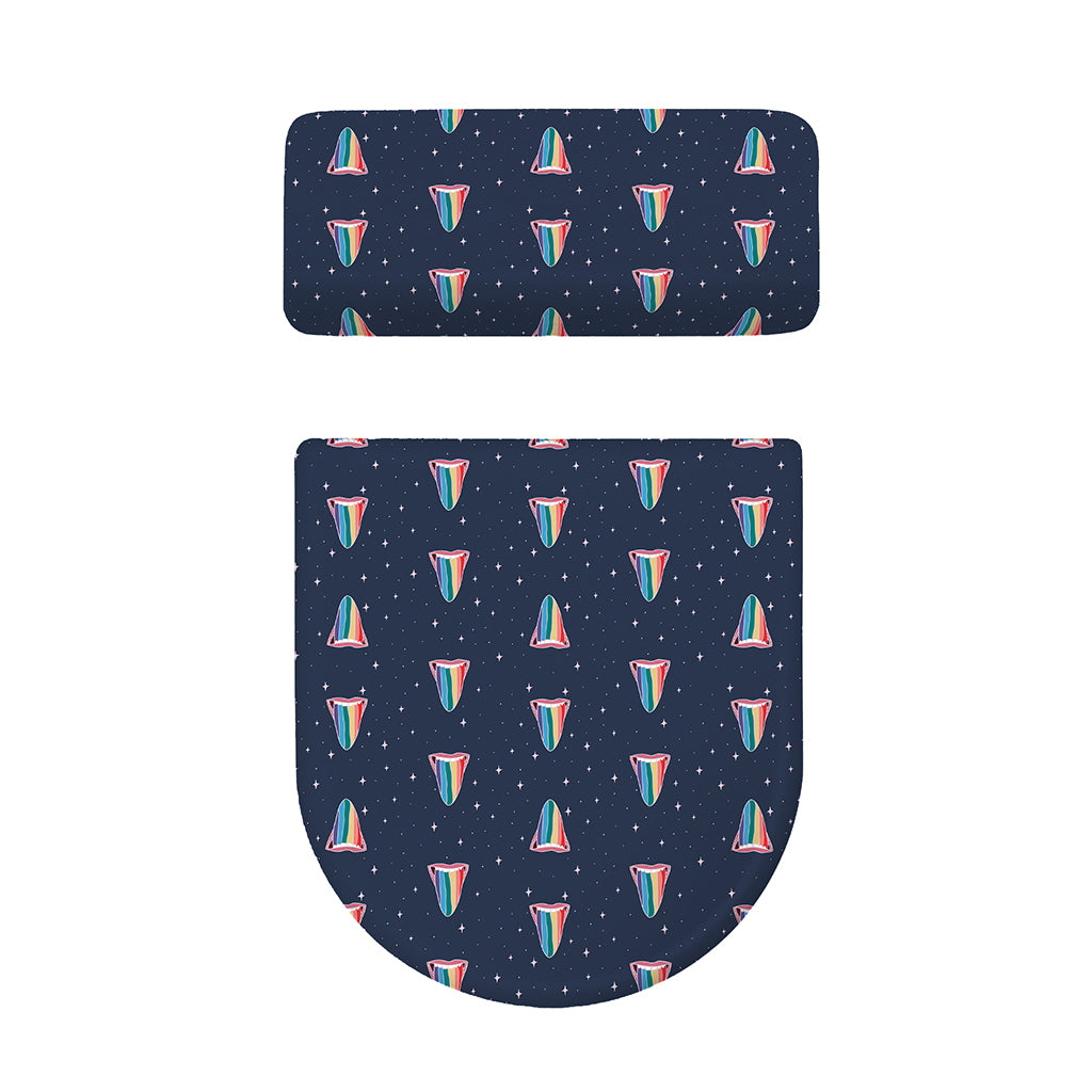 Gay Pride Tongue Pattern Print Toilet Lid And Tank Cover Set
