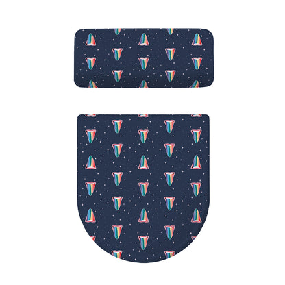 Gay Pride Tongue Pattern Print Toilet Lid And Tank Cover Set