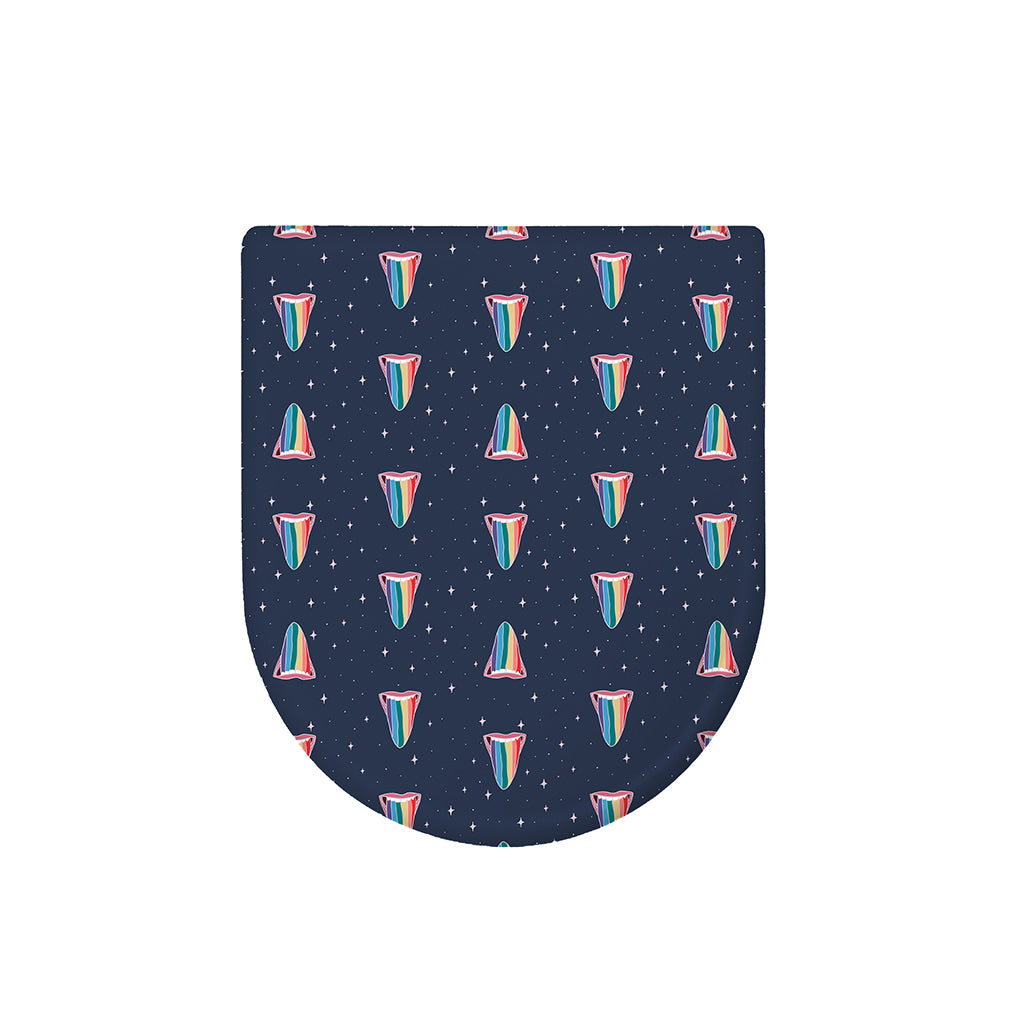 Gay Pride Tongue Pattern Print Toilet Lid Cover