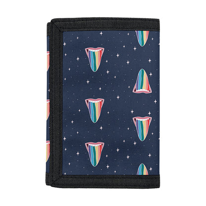 Gay Pride Tongue Pattern Print Trifold Wallet