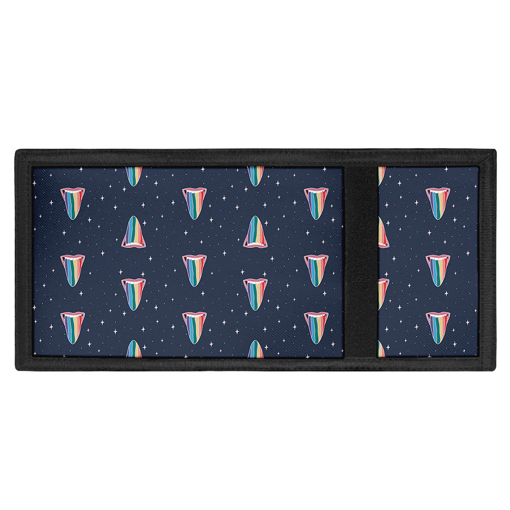 Gay Pride Tongue Pattern Print Trifold Wallet