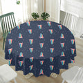 Gay Pride Tongue Pattern Print Waterproof Round Tablecloth