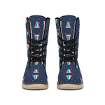 Gay Pride Tongue Pattern Print Winter Boots