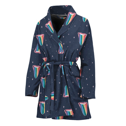 Gay Pride Tongue Pattern Print Women's Bathrobe