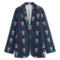 Gay Pride Tongue Pattern Print Women's Blazer