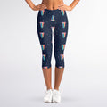 Gay Pride Tongue Pattern Print Women's Capri Leggings