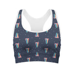Gay Pride Tongue Pattern Print Women's Sports Bra