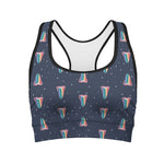 Gay Pride Tongue Pattern Print Women's Sports Bra