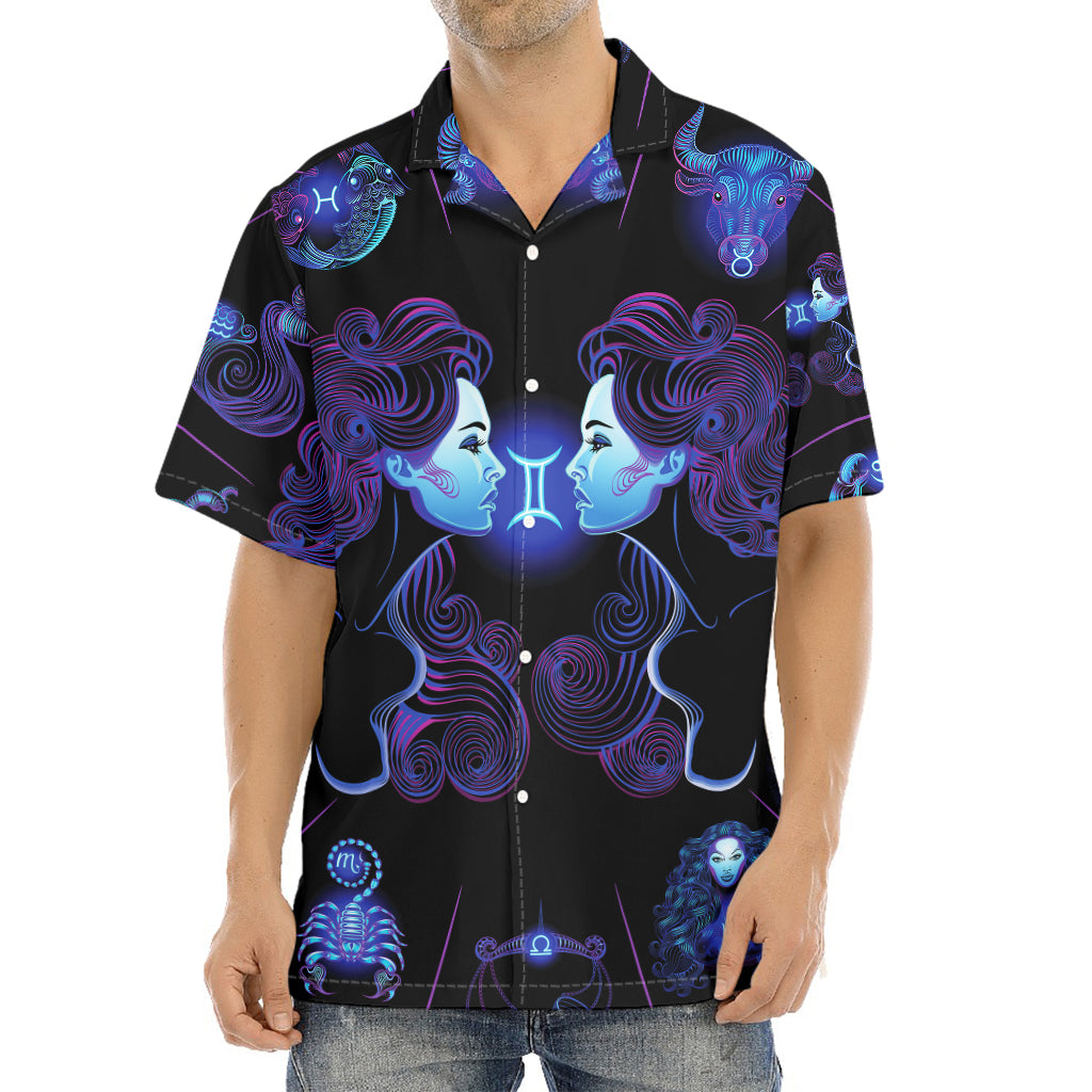 Gemini And Astrological Signs Print Aloha Shirt