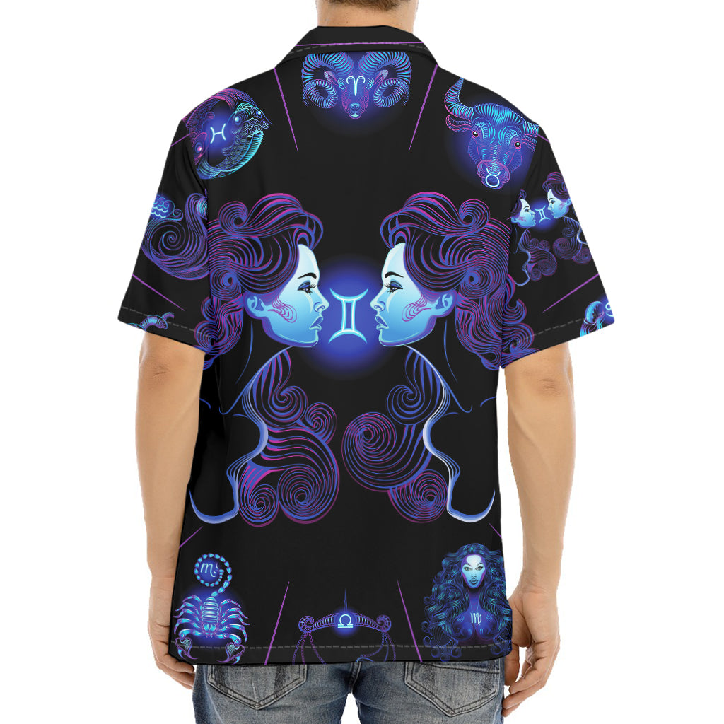 Gemini And Astrological Signs Print Aloha Shirt