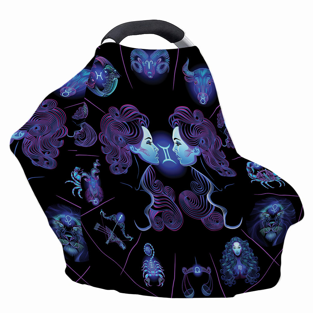 Gemini And Astrological Signs Print Baby Seat Cover