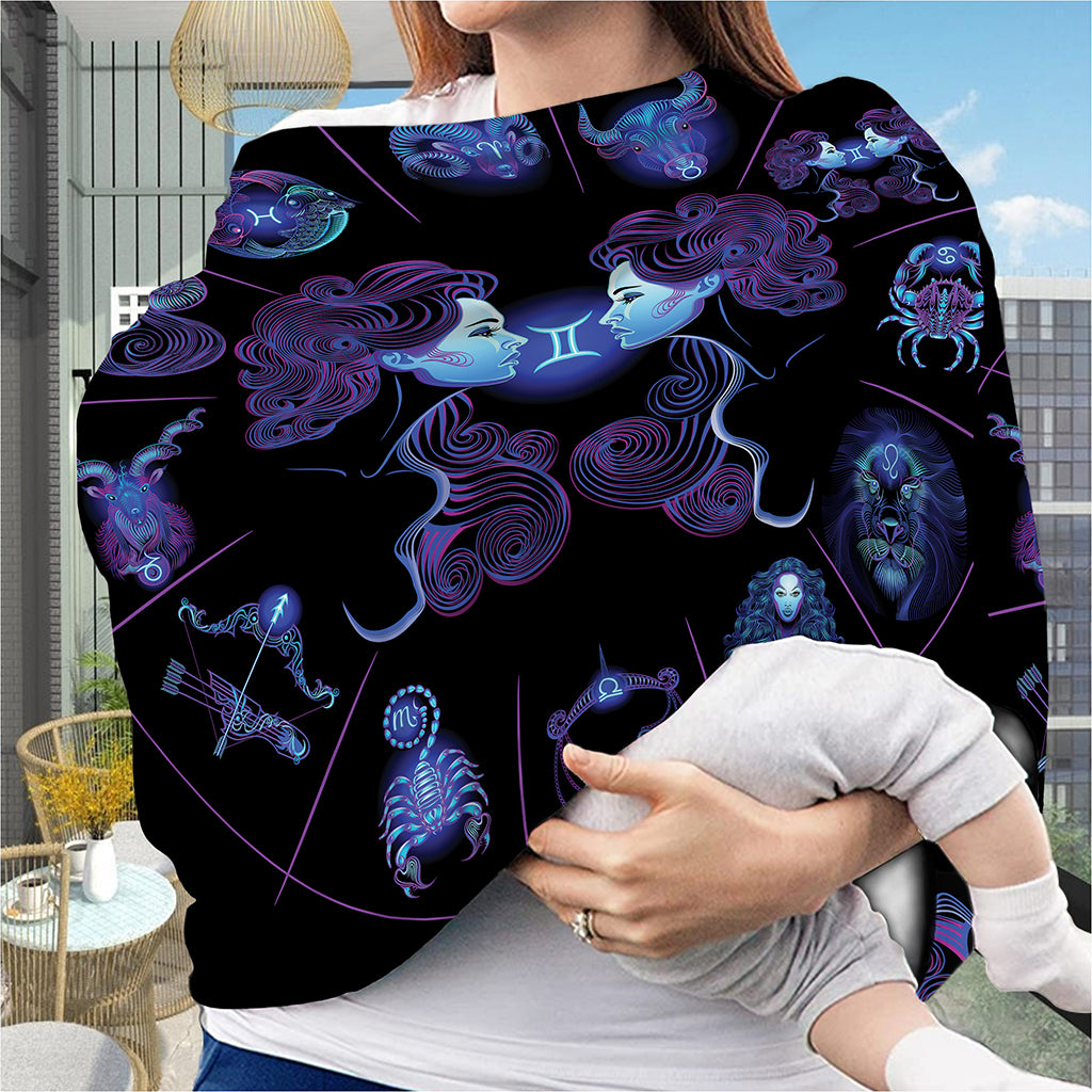 Gemini And Astrological Signs Print Baby Seat Cover