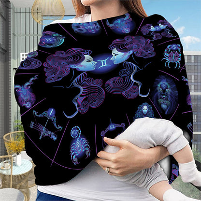 Gemini And Astrological Signs Print Baby Seat Cover