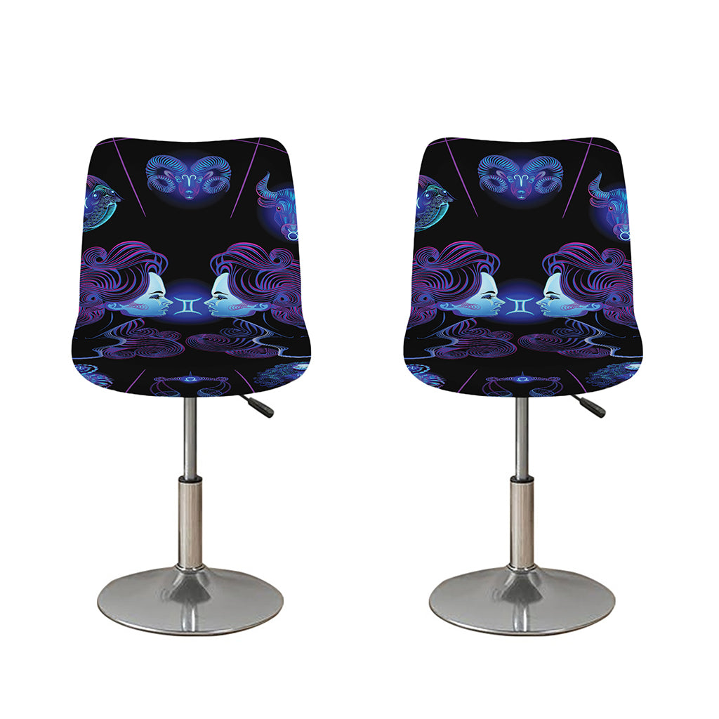 Gemini And Astrological Signs Print Bar Stool Covers